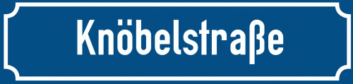 Straßenschild Knöbelstraße zum kostenlosen Download