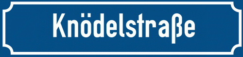Straßenschild Knödelstraße zum kostenlosen Download