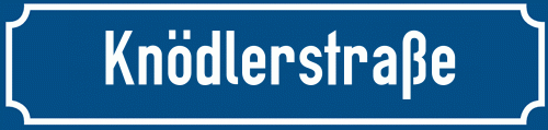 Straßenschild Knödlerstraße