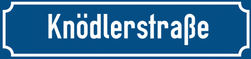 Straßenschild Knödlerstraße zum kostenlosen Download