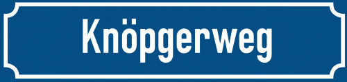 Straßenschild Knöpgerweg