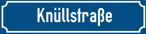 Straßenschild Knüllstraße zum kostenlosen Download