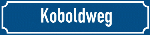Straßenschild Koboldweg