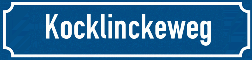 Straßenschild Kocklinckeweg