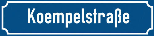 Straßenschild Koempelstraße