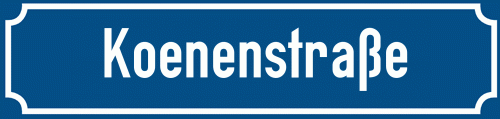 Straßenschild Koenenstraße