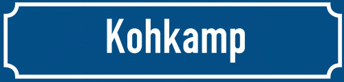 Straßenschild Kohkamp