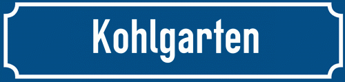 Straßenschild Kohlgarten