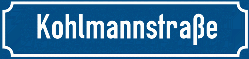 Straßenschild Kohlmannstraße