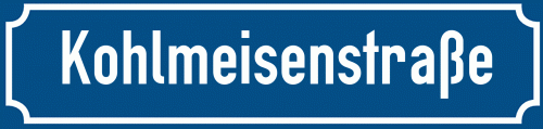 Straßenschild Kohlmeisenstraße
