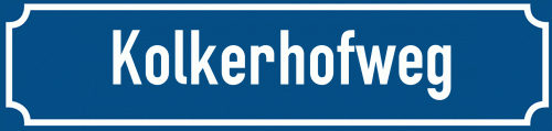 Straßenschild Kolkerhofweg
