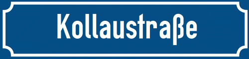 Straßenschild Kollaustraße