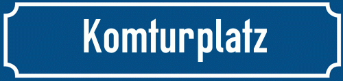 Straßenschild Komturplatz