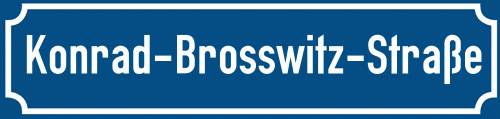 Straßenschild Konrad-Brosswitz-Straße