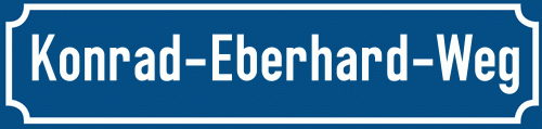 Straßenschild Konrad-Eberhard-Weg