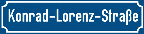 Straßenschild Konrad-Lorenz-Straße