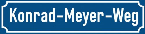 Straßenschild Konrad-Meyer-Weg