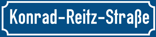 Straßenschild Konrad-Reitz-Straße
