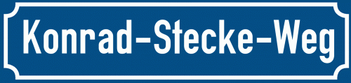 Straßenschild Konrad-Stecke-Weg