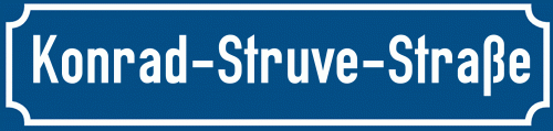 Straßenschild Konrad-Struve-Straße