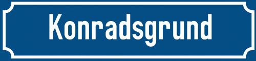 Straßenschild Konradsgrund