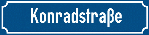 Straßenschild Konradstraße