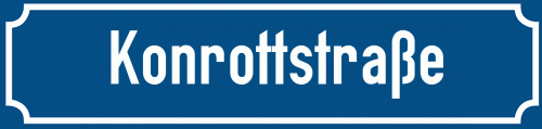 Straßenschild Konrottstraße