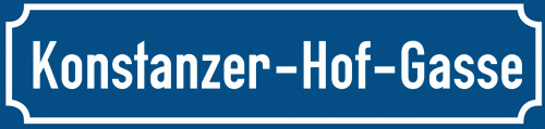 Straßenschild Konstanzer-Hof-Gasse