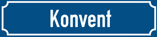 Straßenschild Konvent