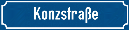 Straßenschild Konzstraße