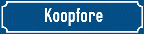 Straßenschild Koopfore