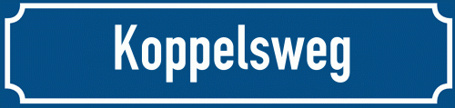Straßenschild Koppelsweg