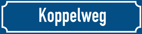 Straßenschild Koppelweg