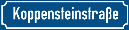 Straßenschild Koppensteinstraße