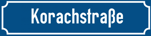 Straßenschild Korachstraße