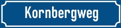 Straßenschild Kornbergweg