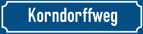 Straßenschild Korndorffweg