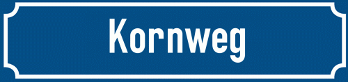 Straßenschild Kornweg