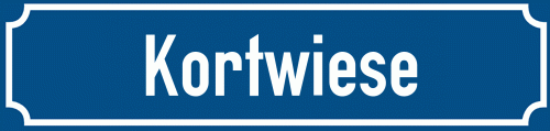 Straßenschild Kortwiese