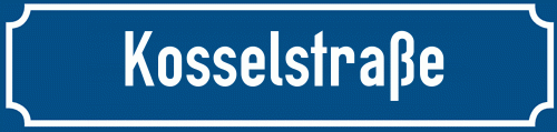 Straßenschild Kosselstraße