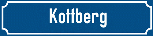 Straßenschild Kottberg
