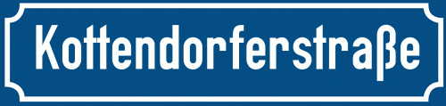 Straßenschild Kottendorferstraße