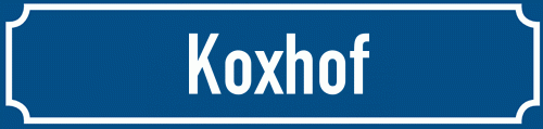 Straßenschild Koxhof