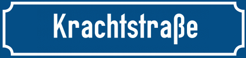 Straßenschild Krachtstraße zum kostenlosen Download