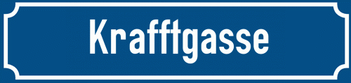 Straßenschild Krafftgasse
