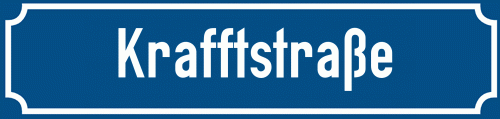 Straßenschild Krafftstraße