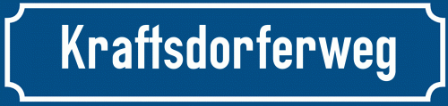 Straßenschild Kraftsdorferweg