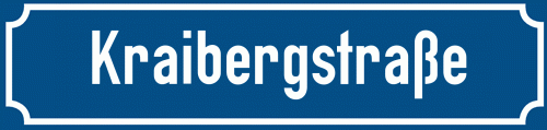 Straßenschild Kraibergstraße