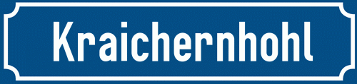 Straßenschild Kraichernhohl