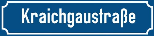 Straßenschild Kraichgaustraße